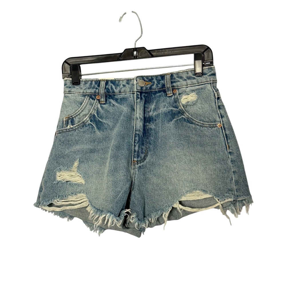 NWT Rolla's Dusters High Rise Slim Shorts Cut Off Distressed Denim - 26
